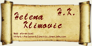 Helena Klimović vizit kartica